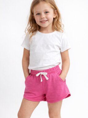 Jumping Beans Toddler Girls 5T Shorts Pink Elastic Waist Drawstring Dolphin